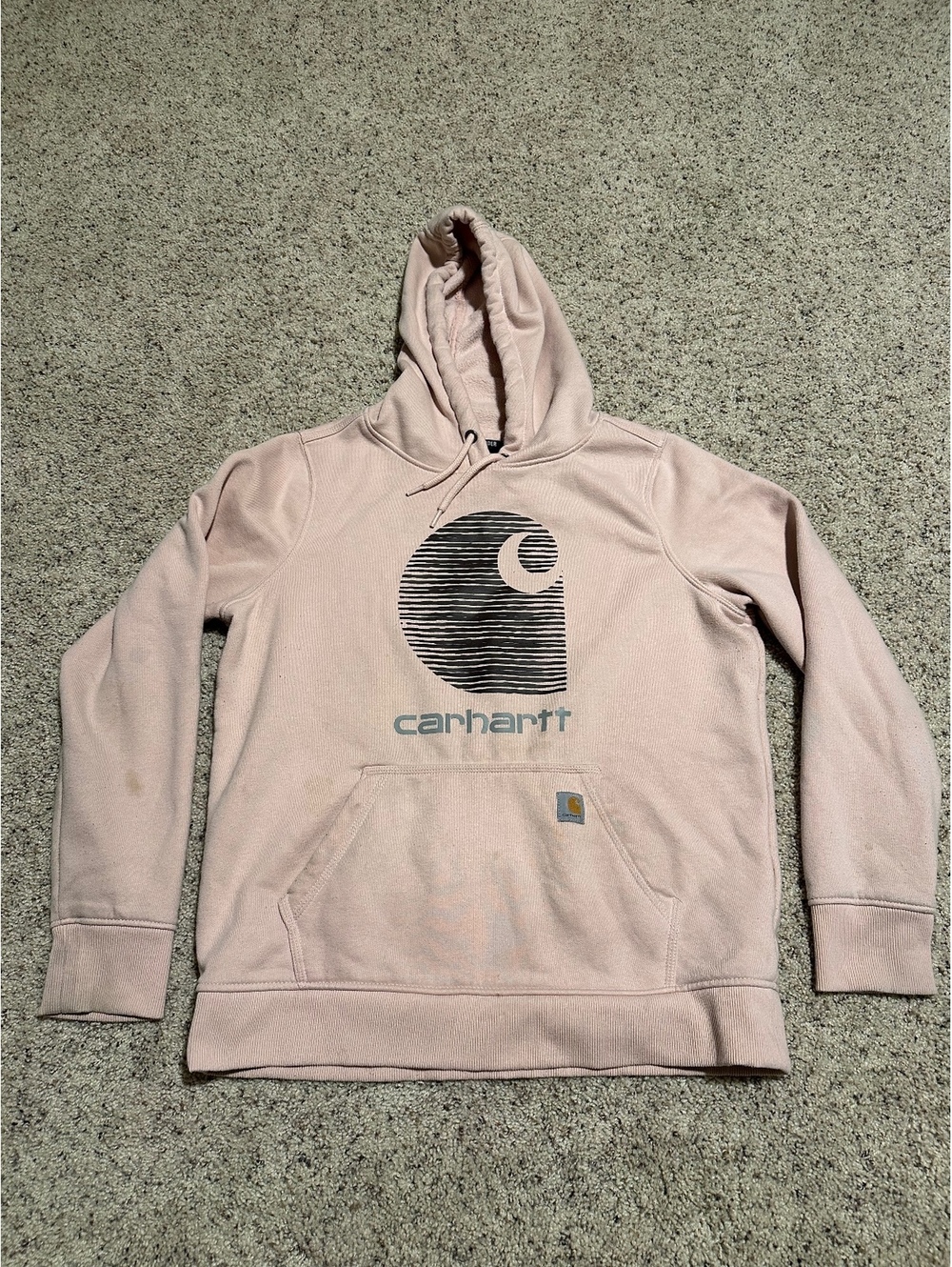 Carhartt Rain Defender Relaxed Fit Hoodie Women’s Size 12-14 Light Pink